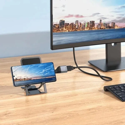 מתאם USB Type-C ל-HDMI מהיר להעברת נתונים יעילה עם תמיכה ב-4K 30Hz ושיקוף מסך מהיר Hoco UA33