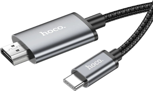 כבל Type-C ל-HDMI באורך 2 מטר 4K קלוע ואיכותי HOCO UA16