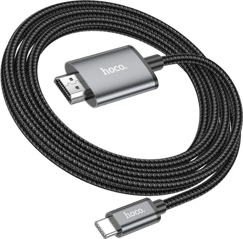 כבל Type-C ל-HDMI באורך 2 מטר 4K קלוע ואיכותי HOCO UA16