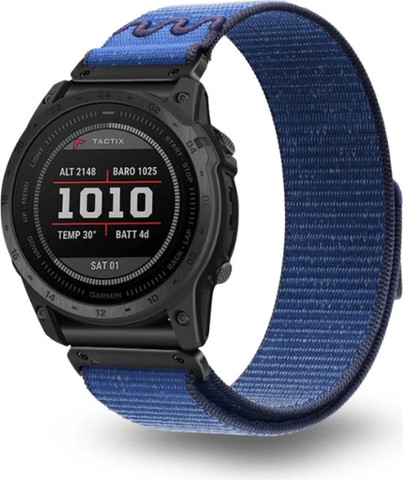 רצועה QuickFit 22mm ניילון לגרמין Fenix צבע Dark Blue דגם WG04