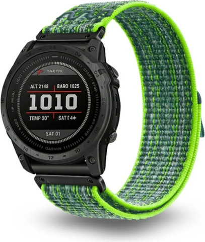רצועה QuickFit 22mm ניילון לגרמין Fenix צבע Blue Green דגם WG04