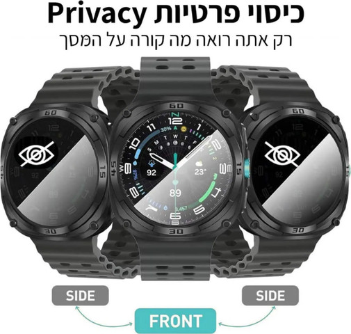 כיסוי היקפי מלא פרטיות Galaxy Watch 8/9 44mm WP03 שקוף