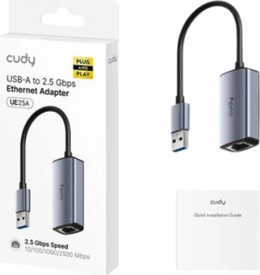 מתאם Ethernet 2.5Gbps USB-A ל-RJ45 Cudy UE25A