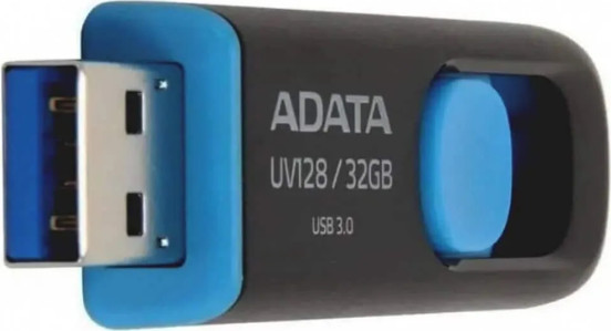 דיסק און קי USB 3.1 32GB מהיר UV128 ADATA כחול