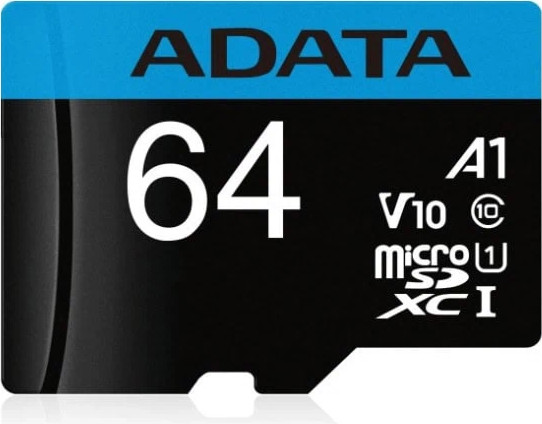 כרטיס זיכרון Premier Micro SDXC UHS-I 64GB עם מתאם ADATA