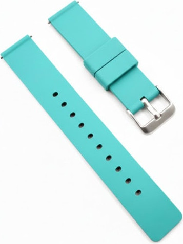 רצועת גומי Quick Release 20mm מסוג Hypoallergenic FKM Classic אבזם כסוף Cyan