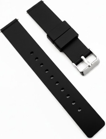 רצועת גומי Quick Release 22mm מסוג Hypoallergenic FKM Classic אבזם כסוף Black