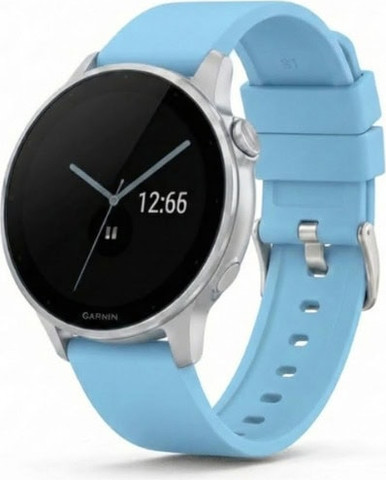 רצועת גומי Quick Release 22mm מסוג Hypoallergenic FKM Classic אבזם כסוף Light Blue