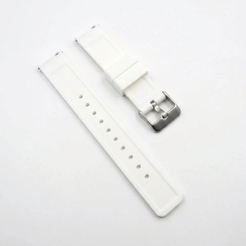 רצועת גומי Quick Release 22mm מסוג Hypoallergenic FKM Classic אבזם כסוף White