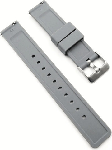 רצועת גומי Quick Release 20mm מסוג Hypoallergenic FKM Classic אבזם כסוף Grey
