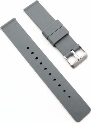 רצועת גומי Quick Release 20mm מסוג Hypoallergenic FKM Classic אבזם כסוף Grey