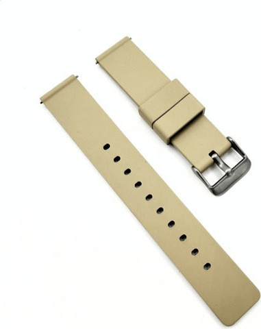 רצועת גומי Quick Release 22mm מסוג Hypoallergenic FKM Classic אבזם כסוף Beige