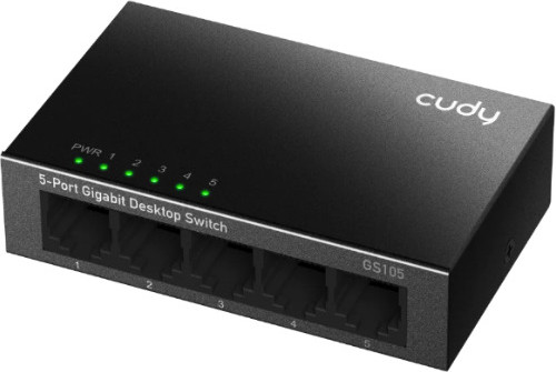 מתג Switch שולחני Cudy 5-Port Gigabit 10/100/1000Mbps GS105-IL כיסוי מטאלי