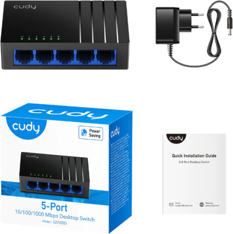 מתג Switch שולחני Cudy 5-Port Gigabit GS105D