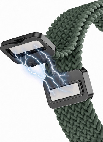 רצועה לסמסונג Galaxy Watch 8 מגנטית Loop ניילון חבל WB06 Green