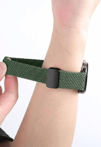 רצועה לסמסונג Galaxy Watch 8 מגנטית Loop ניילון חבל WB06 Green