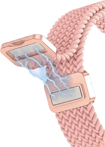 רצועה לסמסונג Galaxy Watch 8 מגנטית Loop ניילון חבל WB06 Pink