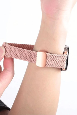 רצועה לסמסונג Galaxy Watch 8 מגנטית Loop ניילון חבל WB06 Pink
