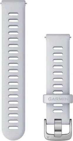 רצועת סיליקון מקורית Quick Release 18mm מבית Garmin Whitestone with Silver Hardware