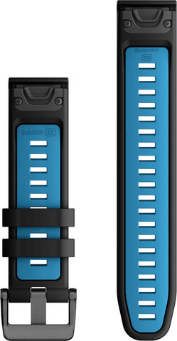 רצועת סיליקון מקורית לשעוני גרמין QuickFit 22MM Black Cirrus Blue