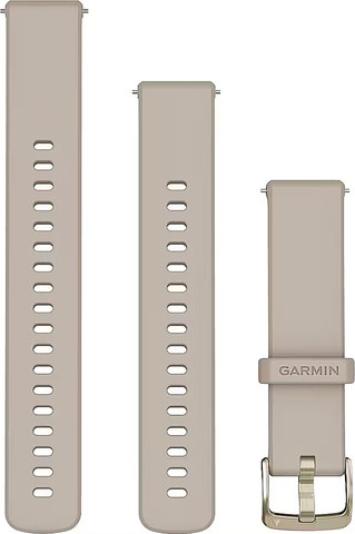 רצועת סיליקון מקורית Quick Release 18mm מבית Garmin French Gray with Soft Gold Hardware