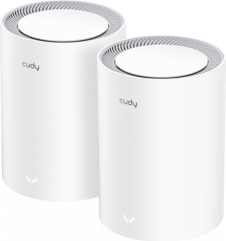 ראוטר (2 יחידות) Cudy AX3000 2.5G Whole Home Mesh Wi-Fi 6 System M3000 V2.0 לבן