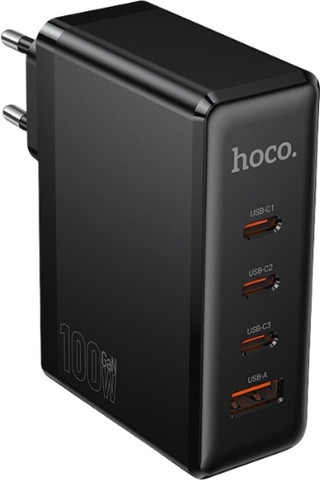 מטען קיר מהיר 100W עם 4 יציאות USB-C ו-USB-A HOCO N85