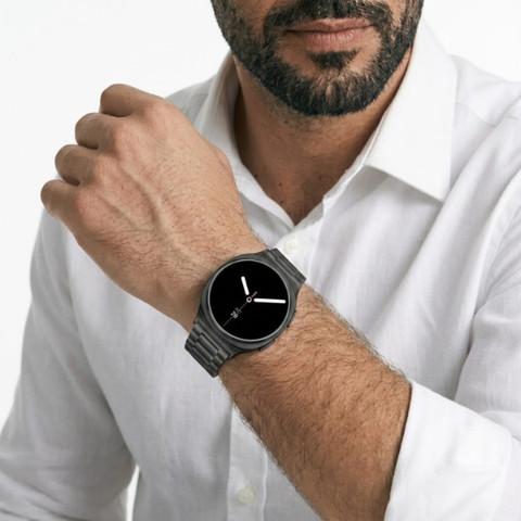 רצועה ברזל חוליות שחורה Galaxy Watch 8 Grand Series WB10