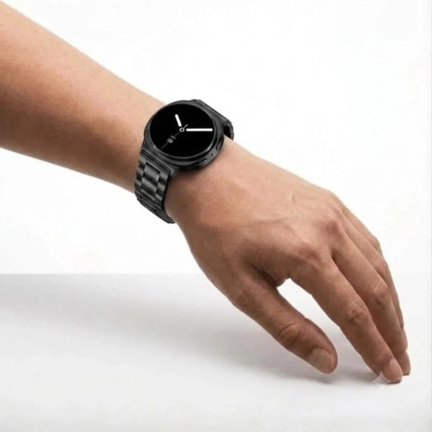 רצועה ברזל חוליות שחורה Galaxy Watch 8 Grand Series WB10