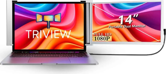 מסך נייד לפטופ 14 אינץ' FHD IPS 750 גרם USB-C HDMI HDR10 TRIVIEW S14