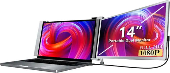 מסך נייד לפטופ 14 אינץ' FHD IPS 750 גרם USB-C HDMI HDR10 TRIVIEW S14