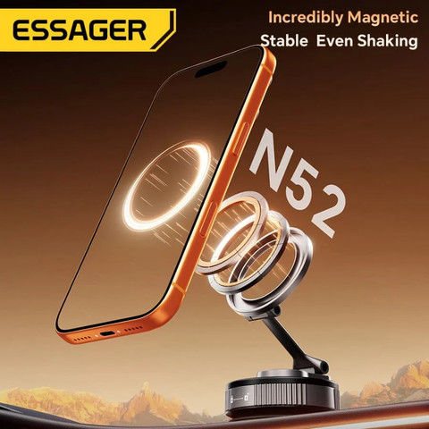 מעמד טלפון מגנטי Magsafe מתקפל ואקום לדשבורד רכב ולשולחן סיבוב 360 ESSAGER ES-ZJ41