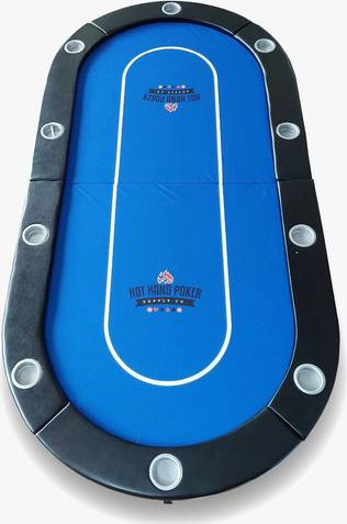 שולחן פוקר אליפטי מתקפל 213 ס"מ HOT HAND POKER בצבע כחול