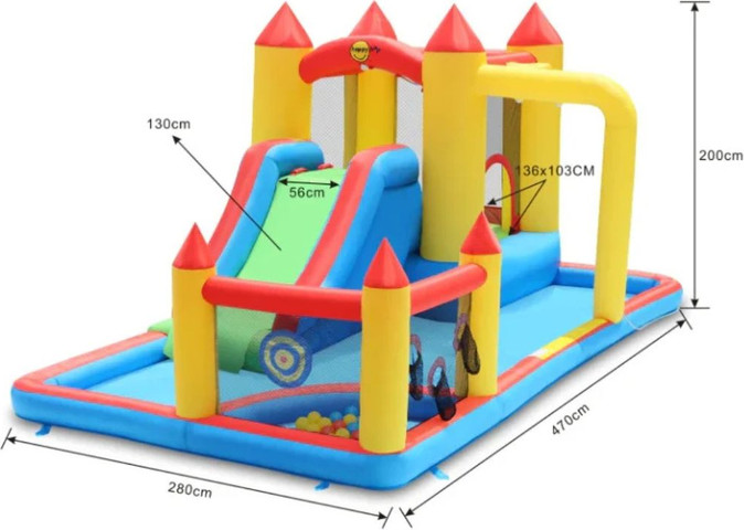 מתקן מתנפח משולב מקפצה ובריכת כדורים מבית Happy Hop – דגם 9751 - happy hop