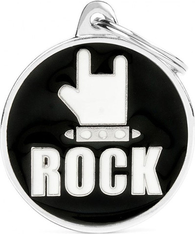 תג שם לכלב עם חריטה צארמס ROCK