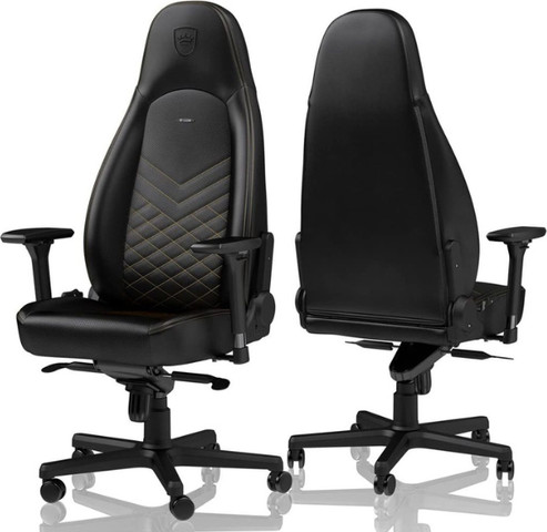 כיסא גיימינג Noblechairs ICON Black/Gold בצבע שחור/זהב