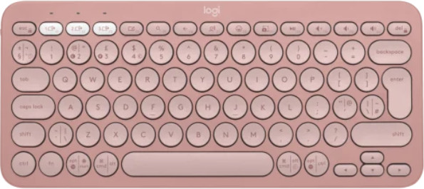 מקלדת Logitech PEBBLE KEYS 2 K380S - צבע ורוד