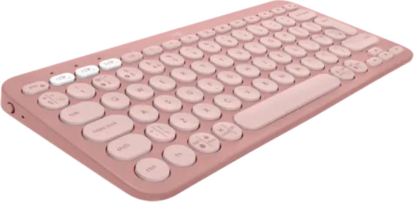 מקלדת Logitech PEBBLE KEYS 2 K380S - צבע ורוד