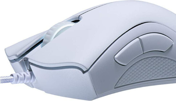 Razer Deathadder Essential עכבר גיימינג חוטי צבע לבן