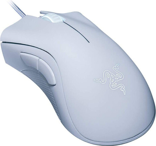 Razer Deathadder Essential עכבר גיימינג חוטי צבע לבן