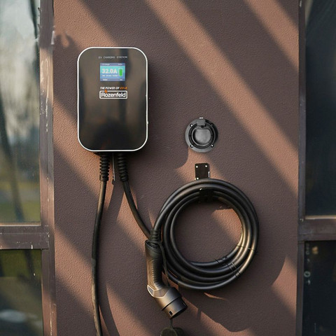 עמדת טעינה ביתית לרכב חשמלי 22kW כולל כבל 6 מטר ושליטה באפליקציה - דגם  EVRמבית BESEN