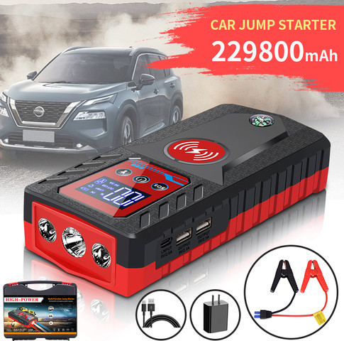 בוסטר התנעה+סוללת חירום רב שימושית 229,800mAh