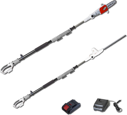 משור ומגזמת גובה 20V כולל סוללה 20V/2.0Ah ומטען מהיר
