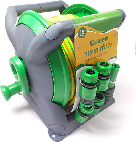 גלגלת 20 מטר כולל אביזרים וזרנוק מים