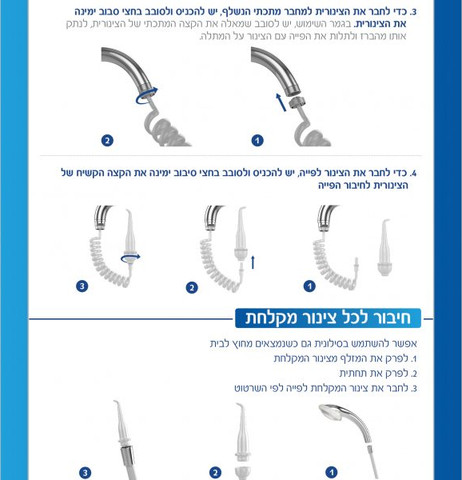 סילונית אישית בחיבור נשלף עם פיה אחת