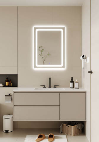 מראת יוקרה חכמה דגם SAPIR – תאורת LED היקפית בנגיעת טאץ'