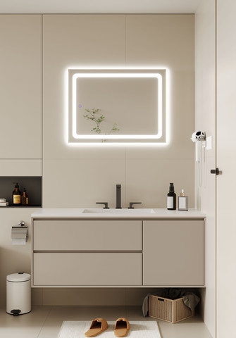 מראת יוקרה חכמה דגם SAPIR – תאורת LED היקפית בנגיעת טאץ'