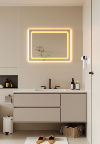 מראת יוקרה חכמה דגם SAPIR – תאורת LED היקפית בנגיעת טאץ'