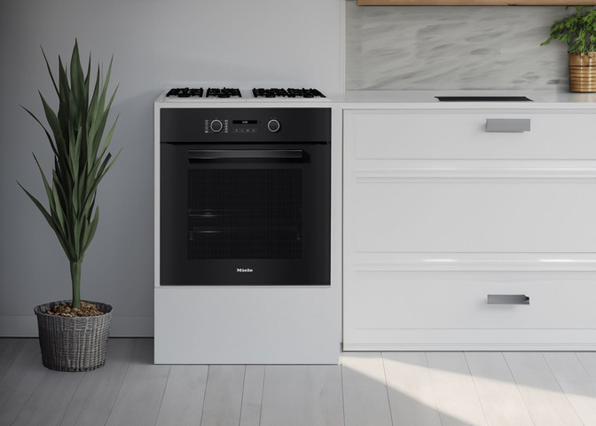 ארון שירות פרימיום לתנור וכיריים Build-In דגם בזלת – גוון לבן נקי בעיצוב מודרני