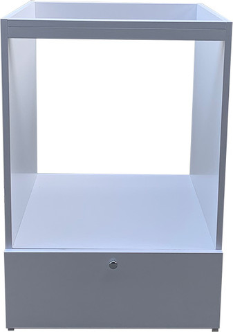 ארון שירות פרימיום לתנור וכיריים Build-In דגם בזלת – גוון לבן נקי בעיצוב מודרני